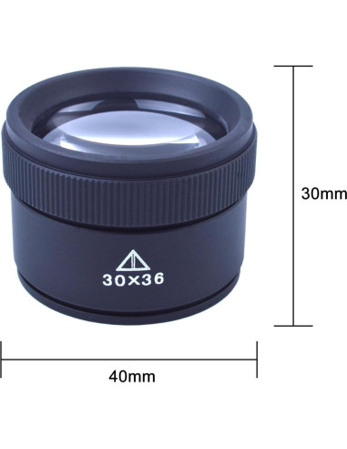 Lupa Portátil BronaGran 30X con Lente de Vidrio 36mm