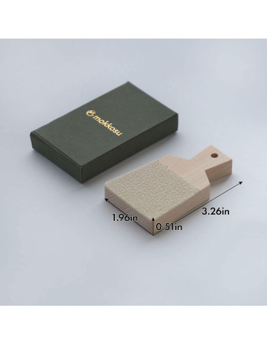 Rallador Japonés para Wasabi Mokkosu - Pequeño, Madera Natural