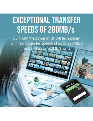 Tarjeta de Memoria PNY 128GB EliteX-PRO60 UHS-II 280MB/s