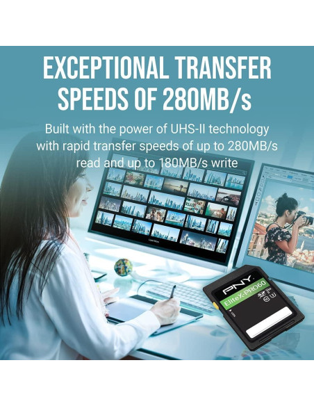 Tarjeta de Memoria PNY 128GB EliteX-PRO60 UHS-II 280MB/s Tarjeta de Memoria PNY 128GB EliteX-PRO60 UHS-II 280MB/s
