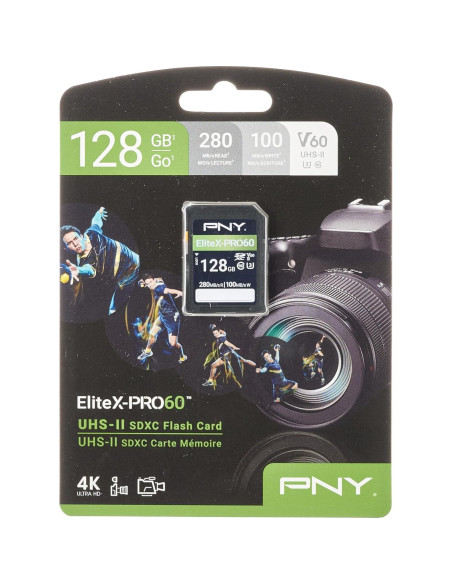 Tarjeta de Memoria PNY 128GB EliteX-PRO60 UHS-II 280MB/s Tarjeta de Memoria PNY 128GB EliteX-PRO60 UHS-II 280MB/s