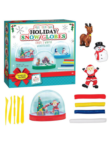 Kit de Manualidades Creativas - Globos de Nieve Navidad 3 Pzs