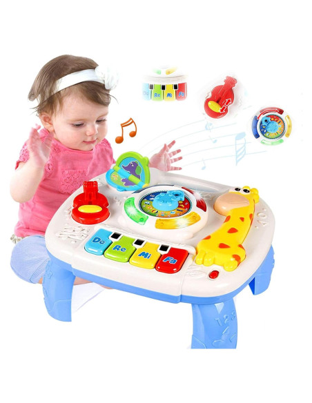 Mesa de Aprendizaje Musical HQXBNBY - Juguete Educativo 3 en 1 Mesa de Aprendizaje Musical HQXBNBY - Juguete Educativo 3 en 1