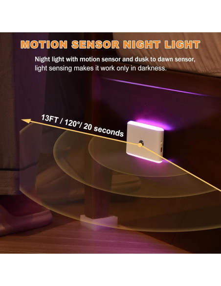 Luz Nocturna LED VEEKI con Sensor de Movimiento 2PC Luz Nocturna LED VEEKI con Sensor de Movimiento 2PC