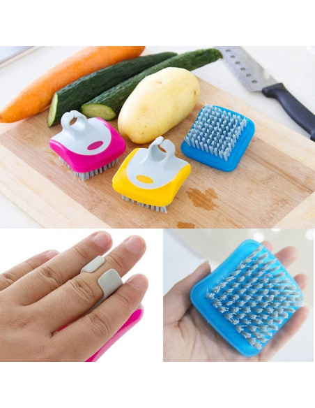 Cepillos de Limpieza de Verduras TINSKY - 3 Pzs, Colores Vivos Cepillos de Limpieza de Verduras TINSKY - 3 Pzs, Colores Vivos