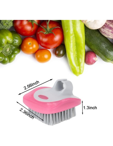 Cepillos de Limpieza de Verduras TINSKY - 3 Pzs, Colores Vivos