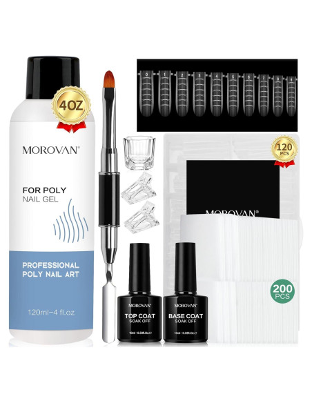 Solución Deslizante Morovan Poly Gel 118ml Kit Uñas Solución Deslizante Morovan Poly Gel 118ml Kit Uñas