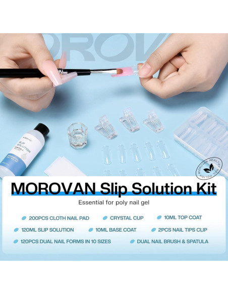 Solución Deslizante Morovan Poly Gel 118ml Kit Uñas Solución Deslizante Morovan Poly Gel 118ml Kit Uñas