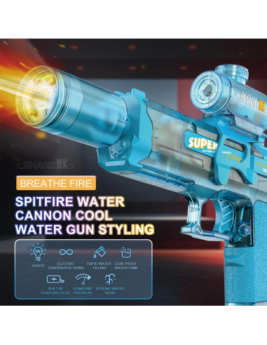 Pistola de Agua Eléctrica Recargable ELPSCGROO Azul 8.53m