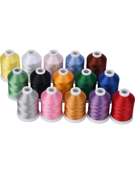Hilo de bordado Simthread 1000M poliéster 15 colores set Hilo de bordado Simthread 1000M poliéster 15 colores set