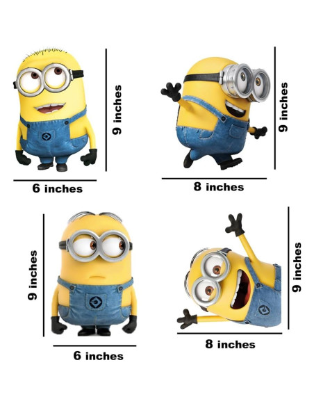 Calcomanías de Pared Minions DEKOSH - Set de 10 Piezas Calcomanías de Pared Minions DEKOSH - Set de 10 Piezas