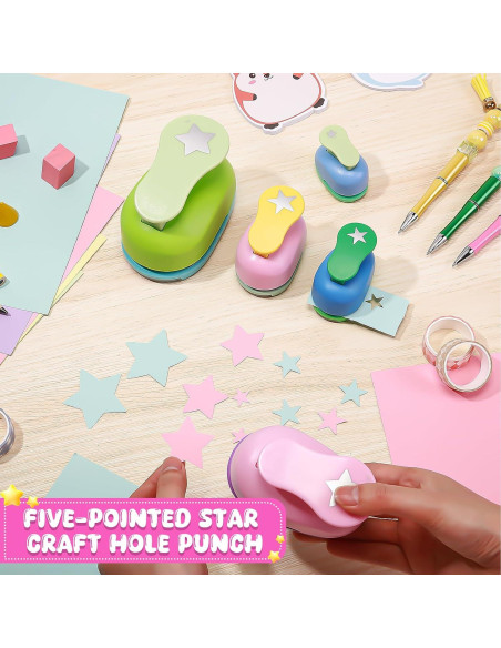 Perforadora en Forma de Estrella Zonon - 5 Piezas para Manualidades Perforadora en Forma de Estrella Zonon - 5 Piezas para Manualidades