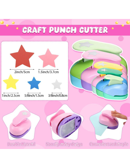Perforadora en Forma de Estrella Zonon - 5 Piezas para Manualidades Perforadora en Forma de Estrella Zonon - 5 Piezas para Manualidades