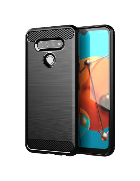 Funda LG K51 / Q51 TPU Carbono Negro Ultra Delgado Funda LG K51 / Q51 TPU Carbono Negro Ultra Delgado
