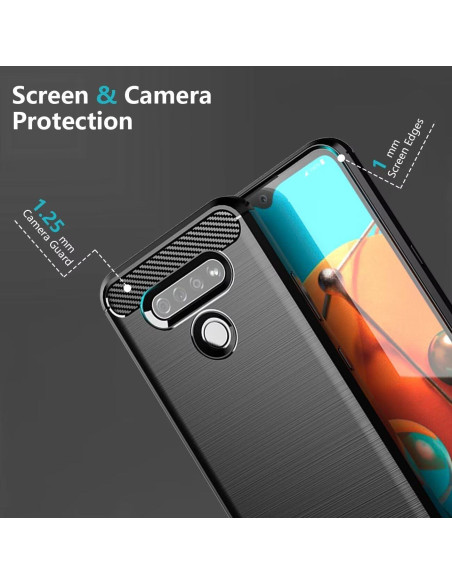 Funda LG K51 / Q51 TPU Carbono Negro Ultra Delgado Funda LG K51 / Q51 TPU Carbono Negro Ultra Delgado
