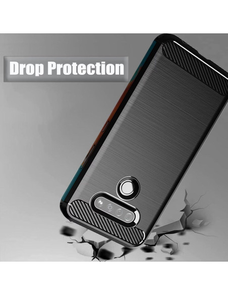 Funda LG K51 / Q51 TPU Carbono Negro Ultra Delgado Funda LG K51 / Q51 TPU Carbono Negro Ultra Delgado