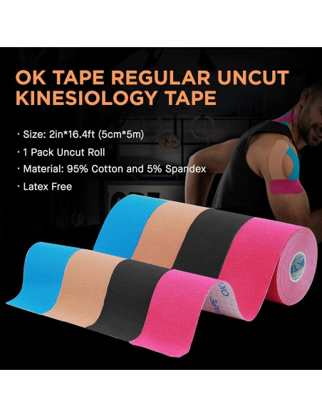Cinta Kinesiología CINTA OK Beige 5m Soporte Deportivo Cinta Kinesiología CINTA OK Beige 5m Soporte Deportivo