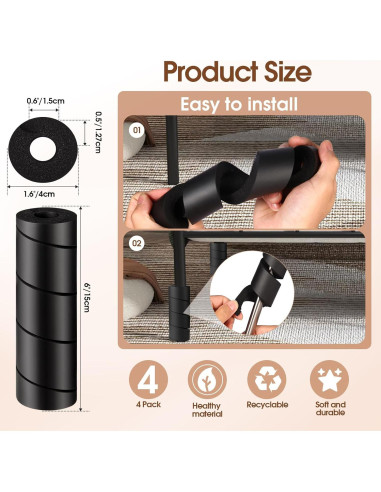 Protectores de Esquinas para Marco de Cama Ickimee - 4 Piezas 15.24 cm