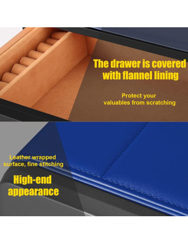 Caja Fuerte Biométrica BBRKIN para Pistolas y Joyas - Azul