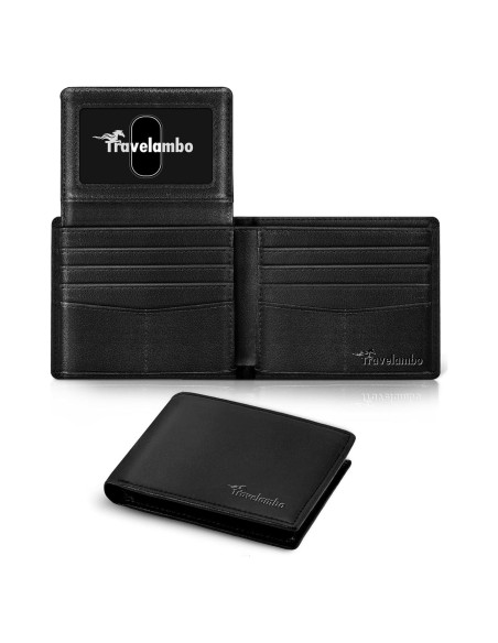 Billetera Minimalista Travelambo para Hombres con Bloqueo RFID Billetera Minimalista Travelambo para Hombres con Bloqueo RFID