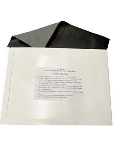 Parche de Reparación A.A 15x30 cm Negro para Baños y Techos