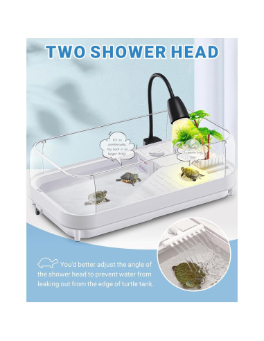 Kit Acuario para Tortugas Moonorange 58x32x20 cm con Lámpara