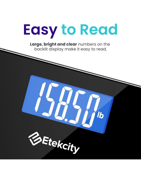 Báscula de Baño Etekcity Digital 181 kg Vidrio Templado Báscula de Baño Etekcity Digital 181 kg Vidrio Templado