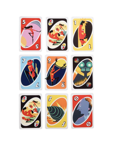 Juego de Cartas UNO Mattel Los Increíbles 2 112 Cartas