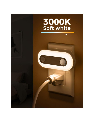 Luz Nocturna Enchufable Fulighture con Sensor de Movimiento 2 Pcs
