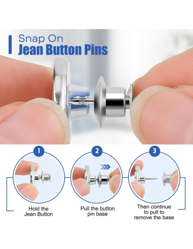 Botones Ajustables de Cintura ESVIENS para Jeans - 12 Piezas