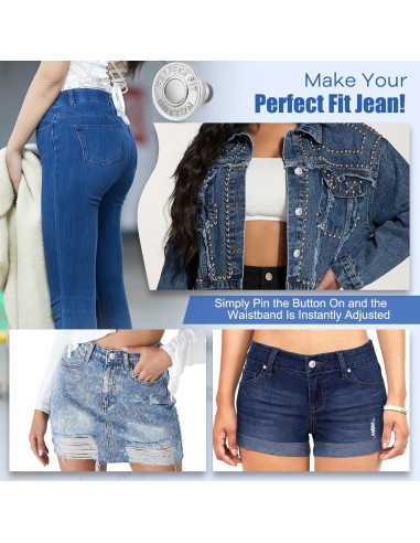 Botones Ajustables de Cintura ESVIENS para Jeans - 12 Piezas