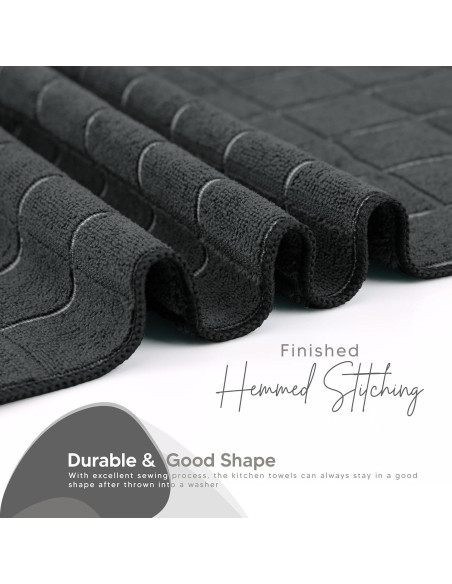 Juego de 8 Paños de Lavado Utopia Towels Microfibra 30x30cm Negro Juego de 8 Paños de Lavado Utopia Towels Microfibra 30x30cm Negro