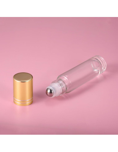 Paquete de 12 botellas rodantes de vidrio 10ml Jxcmeng a prueba de fugas