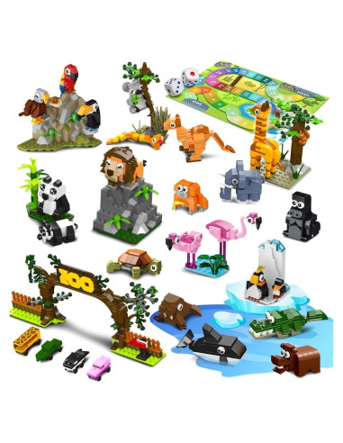 Juego de Mesa HOGOKIDS Zoo con 23 Animales y Alfombrilla