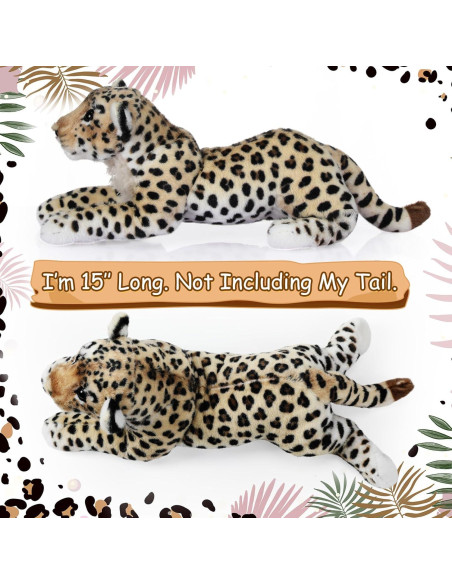Peluche Leopardo RoundFunny 38 cm Juguete Infantil Abrazable Peluche Leopardo RoundFunny 38 cm Juguete Infantil Abrazable
