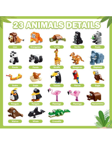 Juego de Mesa HOGOKIDS Zoo con 23 Animales y Alfombrilla