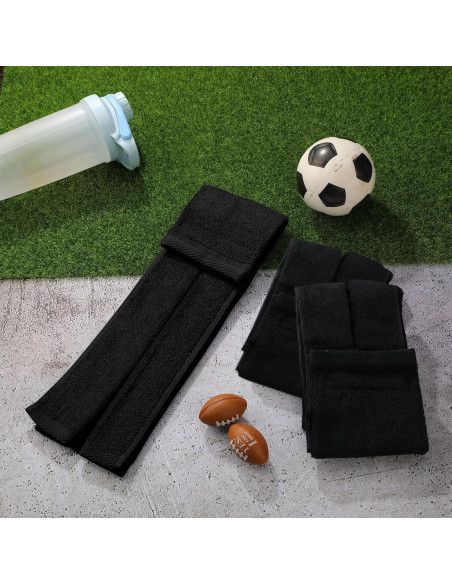 Toallas de Mano Moukeren 6 Pcs Algodón Negro para Deporte Toallas de Mano Moukeren 6 Pcs Algodón Negro para Deporte