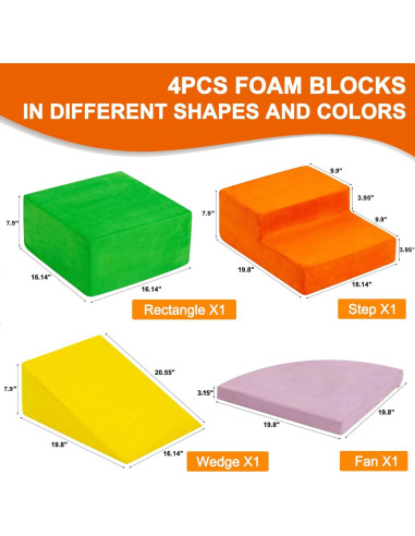 Conjunto de 4 Bloques de Escalada de Espuma Reliancer