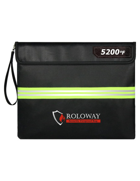 Bolsa Ignífuga ROLOWAY 35.56x27.94cm con Cremallera Negra Bolsa Ignífuga ROLOWAY 35.56x27.94cm con Cremallera Negra