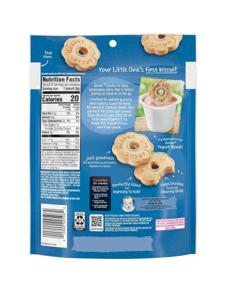 Galletas de Arrowroot Gerber 155g - Paquete de 4 para Bebés Galletas de Arrowroot Gerber 155g - Paquete de 4 para Bebés