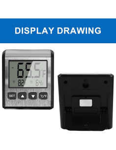 Termómetro Digital de Refrigerador DORHEA con Pantalla LCD 2