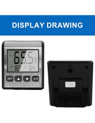 Termómetro Digital de Refrigerador DORHEA con Pantalla LCD