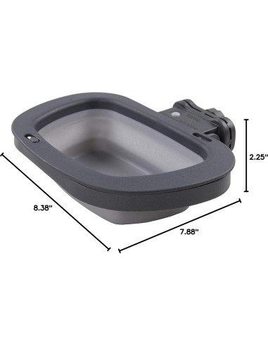 Tazón Plegable para Mascotas Dexas PW275432429 Gris 0.6L