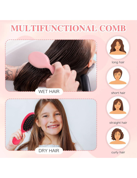 Mini Cepillos para el Cabello Nuenen 3 Piezas Viaje Suaves Mini Cepillos para el Cabello Nuenen 3 Piezas Viaje Suaves