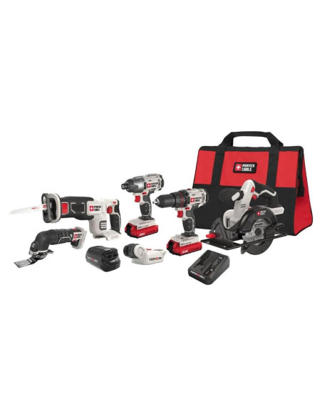 Kit de Combo 6 Herramientas PORTER-CABLE 20V Inalámbrico Kit de Combo 6 Herramientas PORTER-CABLE 20V Inalámbrico