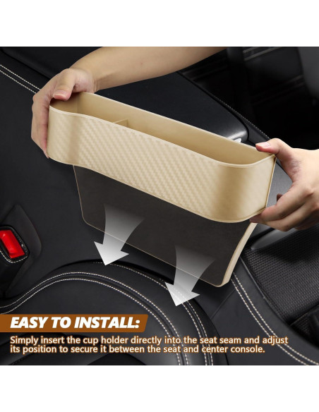 Organizador de Relleno de Espacio entre Asientos Hbxdeco Beige 2PCS Organizador de Relleno de Espacio entre Asientos Hbxdeco Beige 2PCS