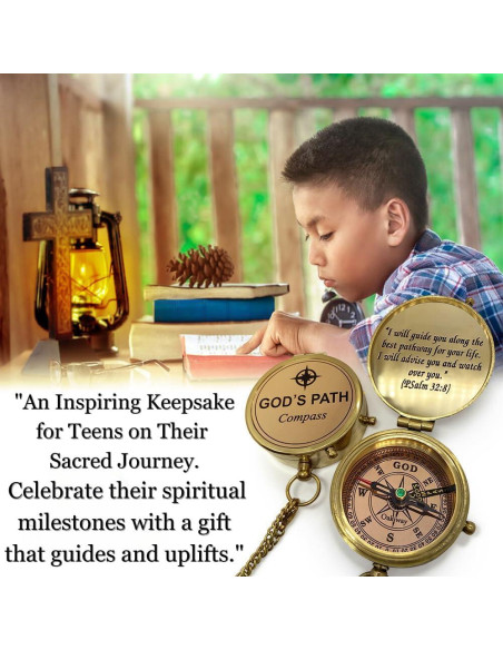 Compás del Camino de Dios OakiWay - Regalo Inspirador con Funda de Cuero Compás del Camino de Dios OakiWay - Regalo Inspirador con Funda de Cuero