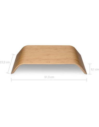 Soporte Elevador de Monitor Kalibri de Madera Bambú 51.3x23.2cm