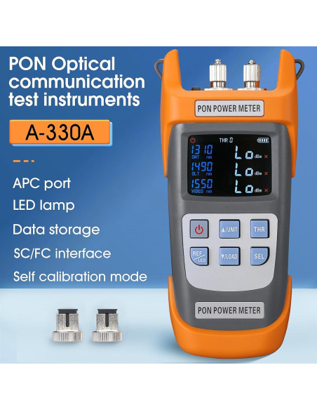 Medidor de Potencia Óptica SAIVXIAN A-330A SCAPC FCAPC 1310-1550nm Medidor de Potencia Óptica SAIVXIAN A-330A SCAPC FCAPC 1310-1550nm