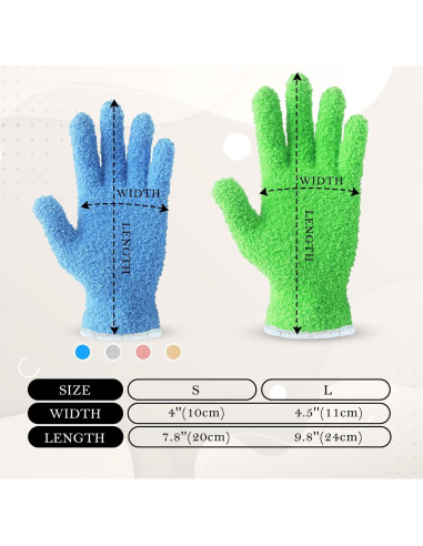 Guantes de Microfibra Evridwear para Limpiar Plantas - Reutilizables